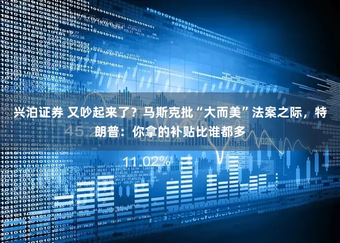 兴泊证券 又吵起来了？马斯克批“大而美”法案之际，特朗普：你拿的补贴比谁都多